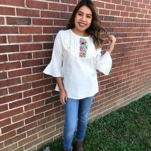 Mexican embroidered blouse
